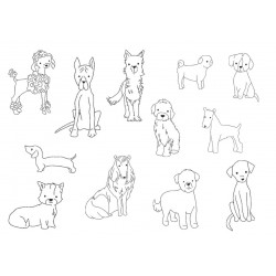 Stickserie - Doodle Hunde